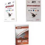 2027 Limit Ayt Biyoloji + Edebiyat Divan Edebiyatı Soru + Anla Kazan Paragraf Deneme 3'Lü Set