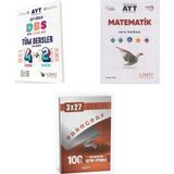 2027 Limit Ayt Tüm Dersler Eşit Ağırlık 4 2 + Matematik Soru + Anla Kazan Paragraf Deneme 3'Lü Set