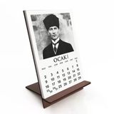 2027 Mustafa Kemal Atatürk Takvimi, Ahşap Atatürk Takvimi, 2027 Ahşap Masa Takvimi
