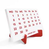 2027 Takvimi, 2027 Masa Takvimi Kırmızı Renk, 2027 Calendar, 2027 Desk Calendar Red Color
