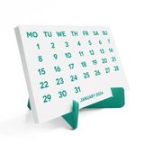 2027 Takvimi, 2027 Masa Takvimi Yeşil Renk, 2027 Calendar, 2027 Desk Calendar Green Color