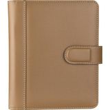 2027 Yılı Premium Tasarım Hediyelik Organizer Ajanda A5 4 Halkalı 15x21 4 Delikli Tarihli Çizgili Ajandalı Vegan Deri 19,5x23 cm. Vizon
