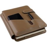 2027 Yılı Premium Tasarım Hediyelik Organizer Ajanda Telefon Kılıflı Kapak Tarihli Çizgili 168 Yaprak 17x24 Ajandalı Vegan Deri 20x26 cm. VİZON