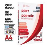 2027 YKS-TYT MEBİ-OGM Dört Dörtlük Türkçe Pekiştirme Testi A4 Renkli Soru Bankası BASKI ÜCRETİ