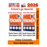 2028 8.Sınıf Matematik A-B (8A)- (8B)Video Çözümlü Kolay-Orta Seviye Soru Bankası(1357-545 Soru)
