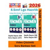 2028 8.Sınıf Türkçe A-B (8A)- (8B)Video Çözümlü Kolay-Orta Seviye Soru Bankası(1307-607 Soru)