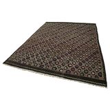 202x300 cm Geometrik Kilim Kahverengi Geometrik Yün El Dokuma Modern Geometrik Etnik Eskitme Desenli Boho Oturma Odası Salon Yolluk Koridor Mutfak Halısı