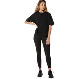 2032D381-001 ASICS SPIRAL EMBROIDER Siyah Yuvarlak Düz Kadın T-Shirt