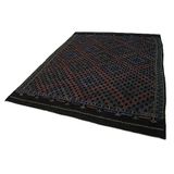 203x262 cm Geometrik Kilim Siyah Geometrik Yün El Dokuma Modern Geometrik Etnik Eskitme Desenli Boho Oturma Odası Salon Yolluk Koridor Mutfak Halısı