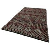 203x313 cm Geometrik Kilim Beyaz Geometrik Yün El Dokuma Modern Geometrik Etnik Eskitme Desenli Boho Oturma Odası Salon Yolluk Koridor Mutfak Halısı