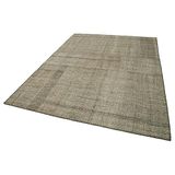 205x275 cm Çizgili Kilim Kahverengi Çizgili Yün El Dokuma Modern Geometrik Etnik Eskitme Desenli Boho Oturma Odası Salon Yolluk Koridor Mutfak Halısı