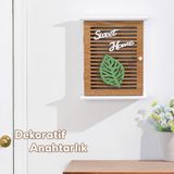 2069 Duvara Montajlı Dekoratif Anahtarlık Dolabı - Duvar Askılı Anahtar Saklama Kabini 21X25,5CM - sweet home