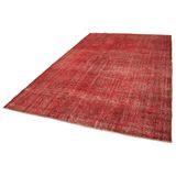 209x328 cm Geometrik Halı Kırmızı Geometrik Yün El Dokuma Modern Geometrik Etnik Eskitme Desenli Boho Oturma Odası Salon Yolluk Koridor Mutfak Halısı