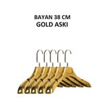 20adet İtalyan Kanca A Kalite Gold Kaplama Plastik Ceket Askısı B Altın