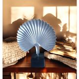 20cm-22cmlik ebatlarda kırılmaz polyester,midye kabuğu desenli biblo a-1136