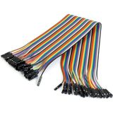 20cm 40 Pin Dişi Dişi Dupont Kablo Ayrılabilir 2.54mm 10 Renk Breadboard Atlama Kablosu Jumper