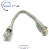 20CM Cat6 Patch Kablo 20 cm Ethernet Kablosu Utp Lan Kablosu Internet Kablosu Gri Renk