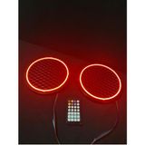 20CM Neon Rgb Ledli Kumanda Kontrollü Midrange Hoparlör Kapağı, Petekli Model - Seçenek 1