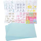 20CM Origami Kağıdı, 100 Adet 20CM x 20 cm Açık Mavi Renk Origami Seti, 100LÜ Origami Paket