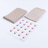 20LI Puantiye Desenli Kese Kağıdı, Hediye Paketi (11X20 Cm) ve 35 Adet Sticker - Çok Renkli - Genel