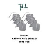 20'Li Tens Cihazı Kablolu Yedek Elektrot- 5X5 Kare Tens Pedi 20'Li Paket