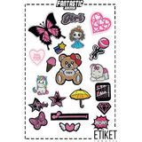 20'li Ütüyle Yapışan Dokuma Patch Seti – Kız Çocuklar İçin Renkli ve Sevimli Kıyafet Arması – Giysi, Çanta, Ceket, Pantolon Üzerine Uygulanabilir – Kolay Ütüleme ile Sabitlenen Yıkanabilir
