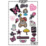20'li Ütüyle Yapışan Dokuma Patch Seti – Kız Çocuklar İçin Renkli ve Sevimli Kıyafet Arması – Giysi, Çanta, Ceket, Pantolon Üzerine Uygulanabilir – Kolay Ütüleme ile Sabitlenen Yıkanabilir