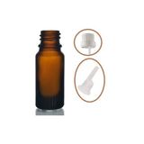 20ML Kahverengi Cam Içten Damlalıklı Şişe Beyaz Kapak, 12 Adet, Damlalıklı Şişe, Damlatmalı Şişe