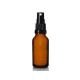 20ML Kahverengi Cam, Siyah Sprey Başlıklı Şişe, 24 Adet, Cam Şişe, Sprey Şişesi, Ecza Şişesi, Dropper Şişe, Medikal Şişe