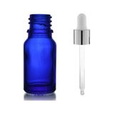 20ml mavi cam damlalıklı şişe,gümüş kapak beyaz emzik, 24 adet, Ecza şişesi, Damlalıklı şişe, propolis şişesi, damlatmalı şişe, saç serum şişesi, ecza şişesi