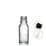 20ML Şeffaf Cam Içten Damlalıklı Şişe Siyah Kapak, 12 Adet, Damlalıklı Şişe, Damlatmalı Şişe