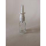 20Ml Şeffaf Cam Şişe Burun Sprey Başlık Beyaz (10 Adet)