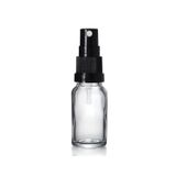 20ML Şeffaf Cam, Siyah Sprey Başlıklı Şişe, 12 Adet, Cam Şişe, Sprey Şişesi, Ecza Şişesi, Dropper Şişe, Medikal Şişe