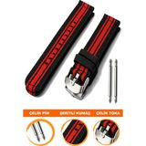 20mm-22mm-24mm saatlerle uyumlu nato kumaş tekstil saat kordonu kayışı f32gr-br - 22 mm - 001-Renkli