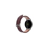 20mm Kordon Genişliği Olan Saatlerle Uyumlu 20 Mm Hakiki Deri Safiano Bordo Kordon Silver Toka
