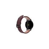 20mm Kordon Genişliği Olan Saatlerle Uyumlu 20 Mm Hakiki Deri Safiano Bordo Kordon Siyah Toka