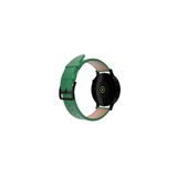 20mm Kordon Genişliği Olan Saatlerle Uyumlu 20 Mm Hakiki Deri Safiano Yeşil Kordon Siyah Toka