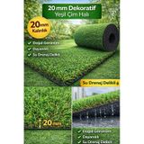 20mm Suni Çim Halı Balkon & Bahçe İçin Doğal Görünüm, Konforlu Doku 200 x 500