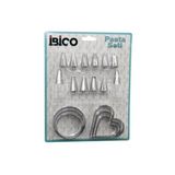 20PCS PASTA SÜSLEME UÇ SETİ= 12-METAL KURABİYE KALIP METAL=3-KALP - 3-YUVARLAK 2-UÇ TUTUCU PLS.ADAPTÖR (5264)