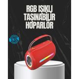 20W Güçlü Ses Çift Sürücülü Rgb LED Işıklı Bluetooth 5.3 Hoparlör - Lisinya - TEK