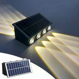 20W Güneş Enerjili Dış Mekan Bahçe Duvar Lambası - Cata Kos Solar Led Aplik - Ip65 Su Geçirmez, 3200K Gün Işığı & Amber Dekoratif Aydınlatma (Gün Işığı) [Enerji Sınıfı A+]