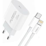 20W İphone 13 İle Uyumlu Type C To Lightning Hızlı Şarj Kablo Seti Evr013-I