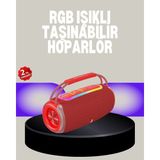 20W Kablosuz Bluetooth Hoparlör Rgb Işık Efektli Usb/sd/aux Destekli ( Lisinya )