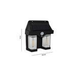 20W Sensörlü Solar Aplik 3200K (Sarı Işık) - Siyah