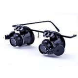 20x Gözlük Büyüteç Ayarlanabilir LED Handsfree Gözlük Büyüteç Pil İzle Onarım Saatçi Büyüteç #21