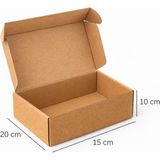 20X15X10 cm Kutu- Mini E-Ticaret Kargo Kutusu-Kraf Kutu- 0,5 Desi Kutu-25 Adet - Kahverengi