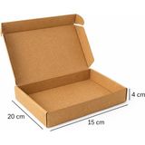 20X15X4 cm Kutu- Mini E-Ticaret Kargo Kutusu-Kraf Kutu- 0,4 Desi Kutu-25 Adet - Kraft - kurma kutu