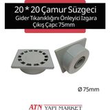 20X20 Çamur Sifonu Ø75 Alt Çıkışlı - Logar Izgarası - Yer Gideri ve Atık Su Tahliyesi