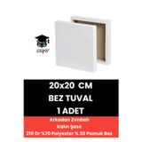 20X20 cm Bez Tuval Arkadan Zımbalı Tuval Kalın Şase 210 Gr %70 Polyester % 30 Pamuk Bez