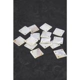 20x20 mm 4 Delikli Pul Doğal Taş Takı Aksesuar Malzemesi (15 Adet)